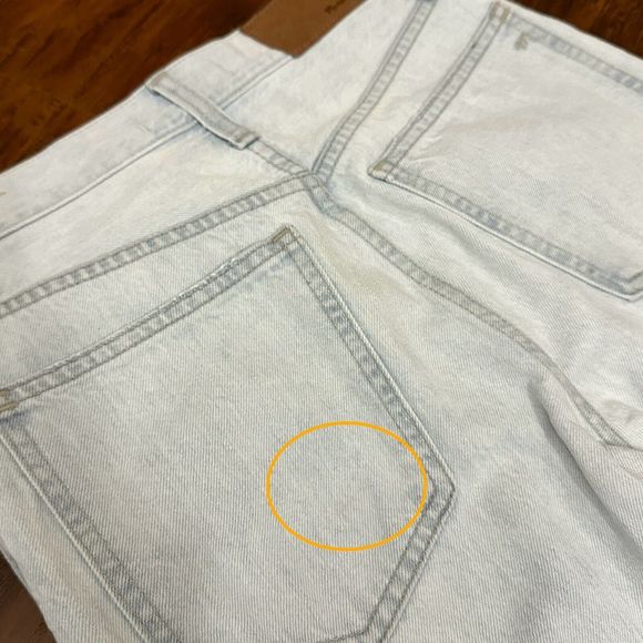 MADEWELL Mid-Rise The Perfect Vintage Straight Jeans Destroyed Blue - Picture 6 of 13